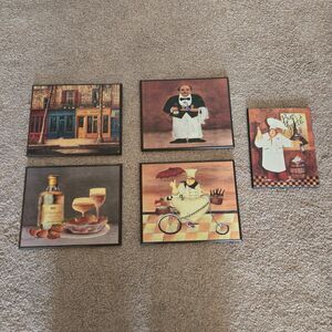 Set of 5 Kitchen Wall Hangings